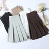 Skirts Womens skiing shorts spring Korean style clothing brown A-line high waisted Y2k mini Saias summer black pleated girls skiingL2429