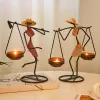 Candles Candle Holders Home Decoration Accessories Rustic Wedding Table Centerpiece Decor Living Room Human Figurines Candlestick Gifts