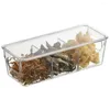 Depolama Şişeleri Plastik Sepet Şeffaf Gıda Kutusu Saplama ile Sıkılmamış Alt Sebze Meyve Caddy Kutusu Buzdolabı için
