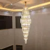 Villa Nordic Villa Crystal Light Hotel Lobby Luz de lámpara de lujo de lujo de lujo lámpara larga