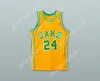 Nom nay personnalisé Mens Youth / Kids Rick Barry 24 Oakland Oaks Yellow Basketball Jersey Top cousé S-6XL