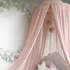 Decoratieve beeldjes prinses gordijn muggen netbal chiffon luifel bed handgemaakte babymeisjes kamer muur hangende decoratie