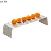 Platen creatieve vaste kleur keramische boog brugplaat restaurant sushi dessert snack moleculaire gerechten specialiteit servies