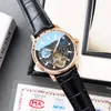 MENS RELOJES DE LUJO Clone alla moda scavato aaaa+orologio da 42 mm Catena di orologio in pelle inossidabile meccanica inossidabile meccanico in pelle luminosa in zaffiro impermeabile