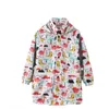 Manteau imperméable des enfants arc arc de joli chapeau imprimé veste de combinaison extérieure de style moyen et long avec poche