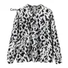 Camicette da donna da donna stampa mucca stampa leopardo stampa a maniche lunghe girare girare top-down top femminile t-shirt busas girls