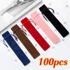 100st Pencil Case Multicolor Double -Sided Thick Flannel Gift Pen Packaging Bag Partihandel - Bihe