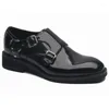 Dress Shoes Summer Men's Business kleding handgemaakt met dikke zolen en gespen helder leer