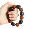 Brin 1pc perles en bois naturel Bracelet Bodhi Bodhi Strings Fiisure Toys Ladies Prayer Jewelry Yoga