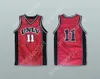 Custom Nay name Mens Youth/Kids Unlv 11 Red Basketball Jersey Top Shinked S-6xl