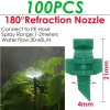 Décorations Kesla 100pcs 90/180/360 degrés de réfraction Buzzle jardin arrosant agriculture plante d'irrigation buse de splay brush pour les fleurs