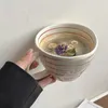 Tasses en céramique tasse tasse de café avec poignée mignonne rétro irrégulière une tasse polyvalente adaptée au lait de petit déjeuner à l'avoine yogourt de soja J240428