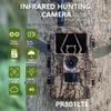 4G LTE Trail Camera da caccia 60MP HD 8K App Control Night Vision Olastica con SIM Card Cellular Mobile Wireless Wildlife Cam 240426