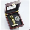 Solitaire Ring 56pcs 1967 à 2023 Trophée du championnat des champions de basket-ball avec coffret en bois Sport Sport Souveniture Men Women Dhhd9