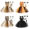 Abiti da ragazza Nuova gonna tutu set per bambini abbigliamento animale cos abbigliamento di halloween per gatti per gatti abiti da ragazza