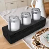 Saque los contenedores de la taza de bebida para llevar portador de la taza del algodón Pearl Coffee Coffee Coffee Soportador 3pcs (Negro 2 Portes de tres hoyos 1 soporte de seis hoyos)