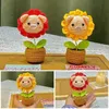 Varken Haakbloem Decoratieve bloem potten Kawaii gebreide pot bloem bruiloft Room Decor Handgemaakte geschenken Desktop ornament 240424