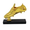 Trophée de football d'or européen Trophée de football de football Shooter Gold plaque de chaussure de chaussures de chaussures de la ligue Souveniture Cup Cup Gift Resin Crafts 240424