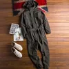 Herrenhosen Herbst 2024 Herren Hoody Overalls Langarm Jogger Joggers Cargo Hip Hop Casual Jumpsuits Schärpe ein Stück Rollen