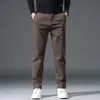 Pantalon masculin Fashion Korean 2023 Nouvel automne classique collants masculin coton élastique Business slim fit pantalon épais Q240429
