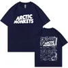 Мужские футболки рок-группа Arctic Monkeys Музыкальный альбом графический футболка Mens Women Fashion Casual негабаритные футболки Slve Hip Hop Clothing T240425