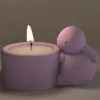 Ljus tecknad kaninkilikonformar Epoxy harts mögel Diy Candle Holder Mögel bordsprydnad gör verktyg för att göra hantverk