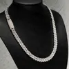 8mm 10 mm 925 Sterling Silver Iced Out Moissanite Cuban Link Chain for Men Women Hip Hop Jewelry