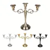 Kaarsenhouders duurzame Europese Candelabra Home Decorations Elegant Design European Style Gold Restaurant Silver veelzijdig gebruik