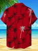 Herren lässige Hemden Tropische Palme Urlaub Hawaiian Shirt Outdoor Holiday Sommer Turnen Kurzarm T -Shirt Aloha