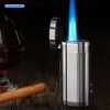 Großhandel windproofes Jetflamme Zigaretten -Feuerzeuge mit Zigarrenschneider nachfüllbarer Butan ohne Gasbrenner leichter für Zigarre