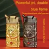 Debang Chinese Style Dragon Model Double Flame Jet Torch Without Gas Lighter