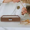 Obserwuj pudełka na wyświetlacz biżuterię do przechowywania etui dekoracyjny pulpit organizator przewoźnika prezentowego