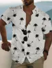 Men's Casual Shirts Coconut Tree Summer Hawaiian Unisex Palm Turndown Street Outdoor Harajuku Short Sleeve Button-Down Clothing