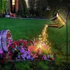 Dekorationer Solar LED String Light Enchanted Watering Can Light Waterproof Garden Decor Yard Retro Lamp Utomhusbord Utalig Lawn Yard Art