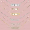 Designer Messik Pendant Colliers pour femmes 18K Rose Gold S925 Silver Geometri Gliding Three Diamond Valentin Day Bijoux Gift Wholesale