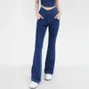 Pantalon actif jeans sexy soisou pour femmes leggings yoga denim cloche-boulonniers élastiques respirants hauts hauts 4 poches femmes