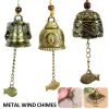 Décorations rétro Feng Shui Vent Bell Lucky Chimes Retro Bouddha Dragon Elephant Vent chinois Metal Bell For Good Luck Blessing Garden Decor