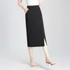 Skirts Women High Waist Slim Fit Bodycon Black Suit Pencil Skirt 2024 Summer Office Lady Elegant Chic One Step Midi M-4XL 2975