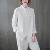 Chemises pour femmes chemises femmes Vintage coton lin chemises décontractées de style chinois couleur solide