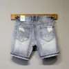 Mens coréen Fashion Summer Denim Shorts Ligne droite Microélastique Capris Patch mendiant Pantal