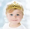 Эластичная прическа повязка повязкой лента лента для детей для детей новорожденные дети головные уборы аксессуаров для девочек корона день рождения тюрбан