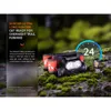 Fenix HM65RTV 20 Laufen Scheinwerfer 1600 Lumen weiße Licht und warme weiße zwei Balken USB wiederaufladbare leichte Langzeitzeit für Trail -Laufen mit LMENTAC