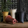 Piantatrici vasi di argilla viola argilla bonsai fatti a mano vasi naturali tavoli da camera cinese tradizionali decorazioni da giardino q240429