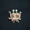 A crown made up of many bugs Special personality Tide New Brooch Creative Cartoon Lapel Denim Badge