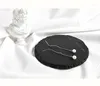 Gestüt Ohrringe modische und elegante S925 Silber Baumle mit minimalistischen Perlenwellendesign für Frauen