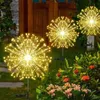 Tuindecoraties Allilit Led Solar Fireworks Lights Waterproof Outdoor Dandelion Flash String Fairy Lights For Garden Landscape Lawn Decor