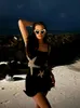 Fashion Star lantejas mini vestido para mulheres vestidos de corpo sem mangas, festa de férias feminina de verão