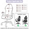 Couvre-chaises Stretch Jacquard Game Cover pour Office Internet Cafe Solid Decor Ordinking Accoud Gaming Seat avec housses 1set