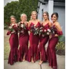 Bridesmaid sirène spaghetti robes de robes 2019 Bury Low Low Off the Shoulder Maid of Honor Robe Custom Made for Beach Wedding