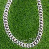 20mm Moissanite Diamond Miami Cuban Link Chain Solid 925 Sterling Silver Hip Hop Chain in 20-24 Inches